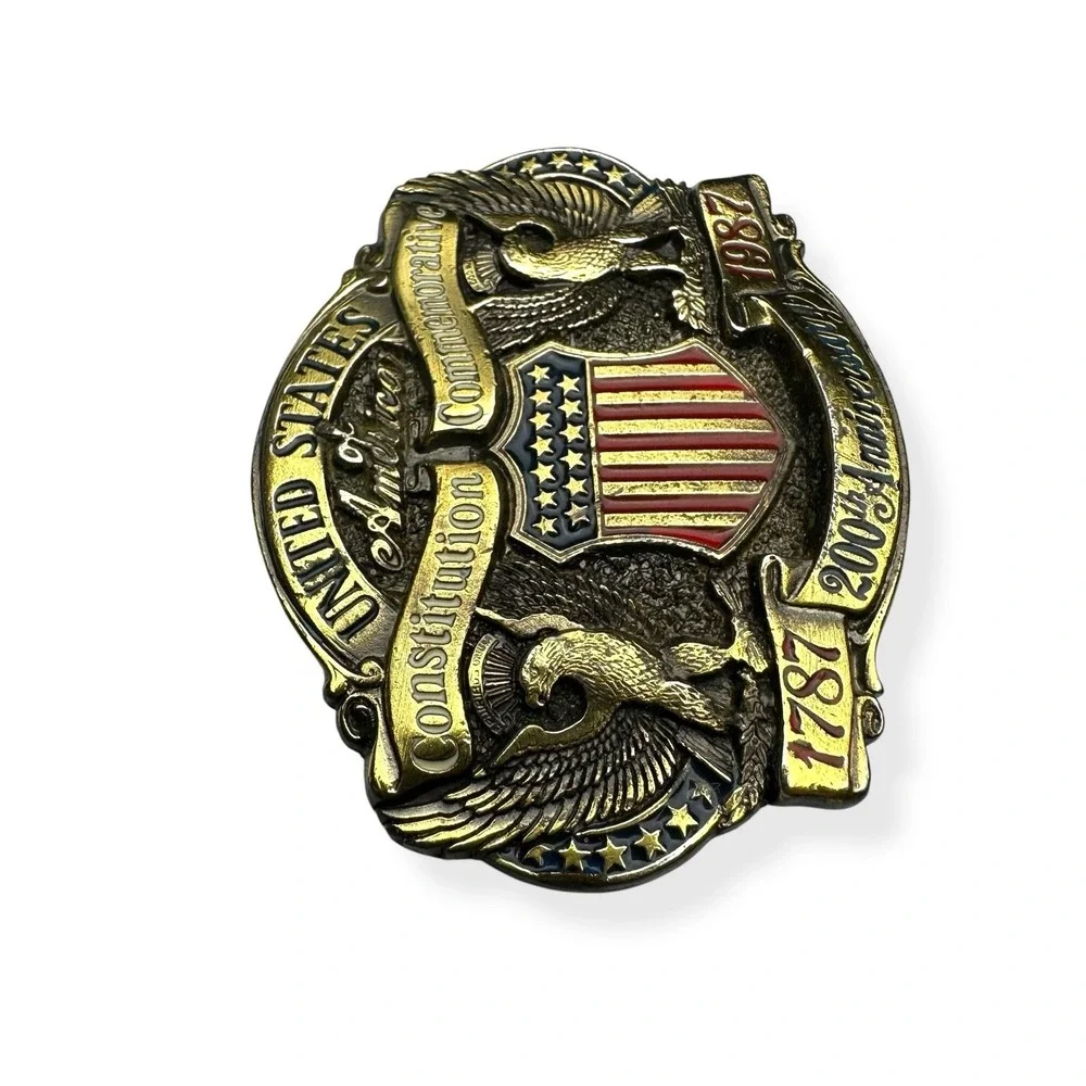 United States Constitution Commemorative 200th Anniversary 1787-1987 Belt Buckle